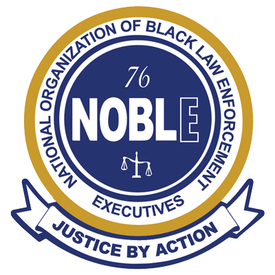 NOBLE Logo; NOBLE: National Organization of Black Law Enforcement, Executives. Justice by Action.